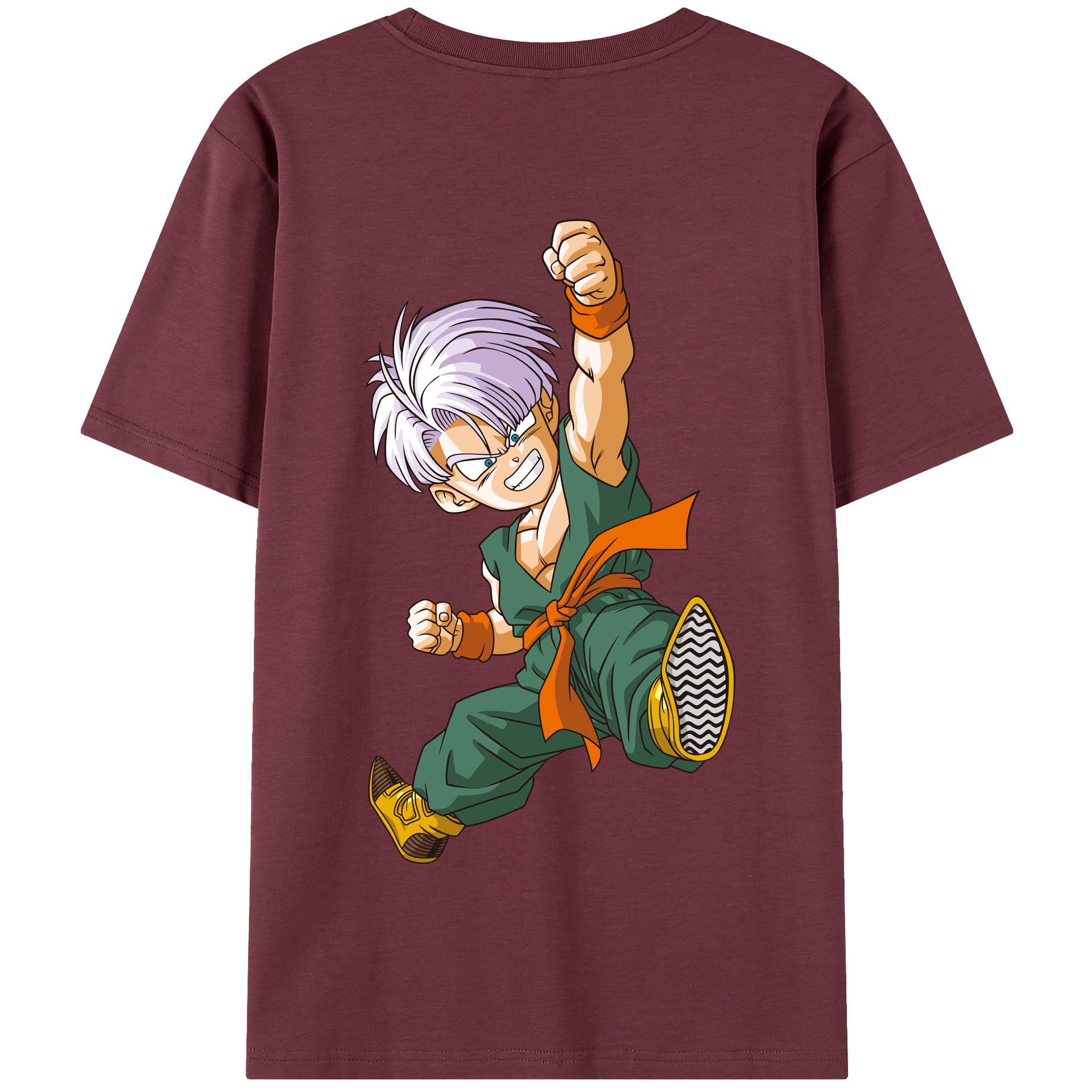（画像用） ドラゴンボール トランクス（Torankusu）DRAGON BALL Trunks 綿100％半袖Tシャツ（背面プリント）